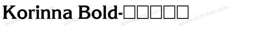 Korinna Bold字体转换